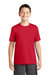 Sport-Tek YST320 Youth Tough Moisture Wicking Short Sleeve Crewneck T-Shirt Red Front