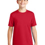 Sport-Tek Youth Tough Moisture Wicking Short Sleeve Crewneck T-Shirt - Deep Red - Closeout