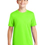 Sport-Tek Youth Tough Moisture Wicking Short Sleeve Crewneck T-Shirt - Neon Green - Closeout