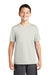 Sport-Tek YST320 Youth Tough Moisture Wicking Short Sleeve Crewneck T-Shirt Silver Grey Front