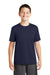 Sport-Tek YST320 Youth Tough Moisture Wicking Short Sleeve Crewneck T-Shirt Navy Blue Front