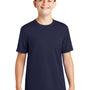 Sport-Tek Youth Tough Moisture Wicking Short Sleeve Crewneck T-Shirt - True Navy Blue - Closeout