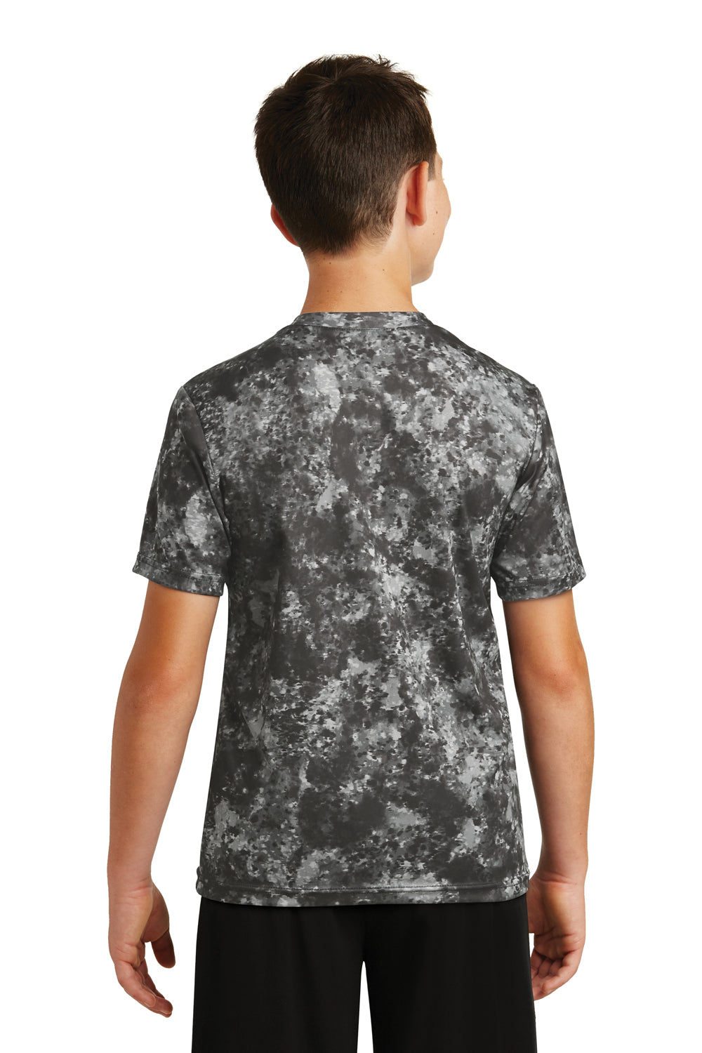 Sport-Tek YST330 Youth Mineral Freeze Moisture Wicking Short Sleeve Crewneck T-Shirt Black Back