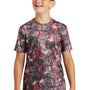Sport-Tek Youth Mineral Freeze Moisture Wicking Short Sleeve Crewneck T-Shirt - Deep Red - Closeout