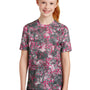 Sport-Tek Youth Mineral Freeze Moisture Wicking Short Sleeve Crewneck T-Shirt - Raspberry Pink - Closeout