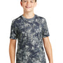 Sport-Tek Youth Mineral Freeze Moisture Wicking Short Sleeve Crewneck T-Shirt - True Navy Blue - Closeout