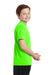 Sport-Tek YST340 Youth RacerMesh Moisture Wicking Short Sleeve Crewneck T-Shirt Neon Green Side