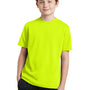 Sport-Tek Youth RacerMesh Moisture Wicking Short Sleeve Crewneck T-Shirt - Neon Yellow