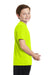 Sport-Tek YST340 Youth RacerMesh Moisture Wicking Short Sleeve Crewneck T-Shirt Neon Yellow Side