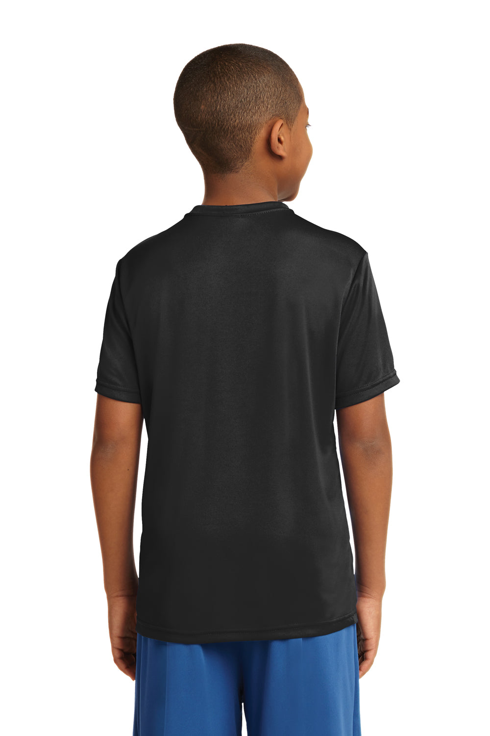 Sport-Tek YST350 Youth Competitor Moisture Wicking Short Sleeve Crewneck T-Shirt Black Back