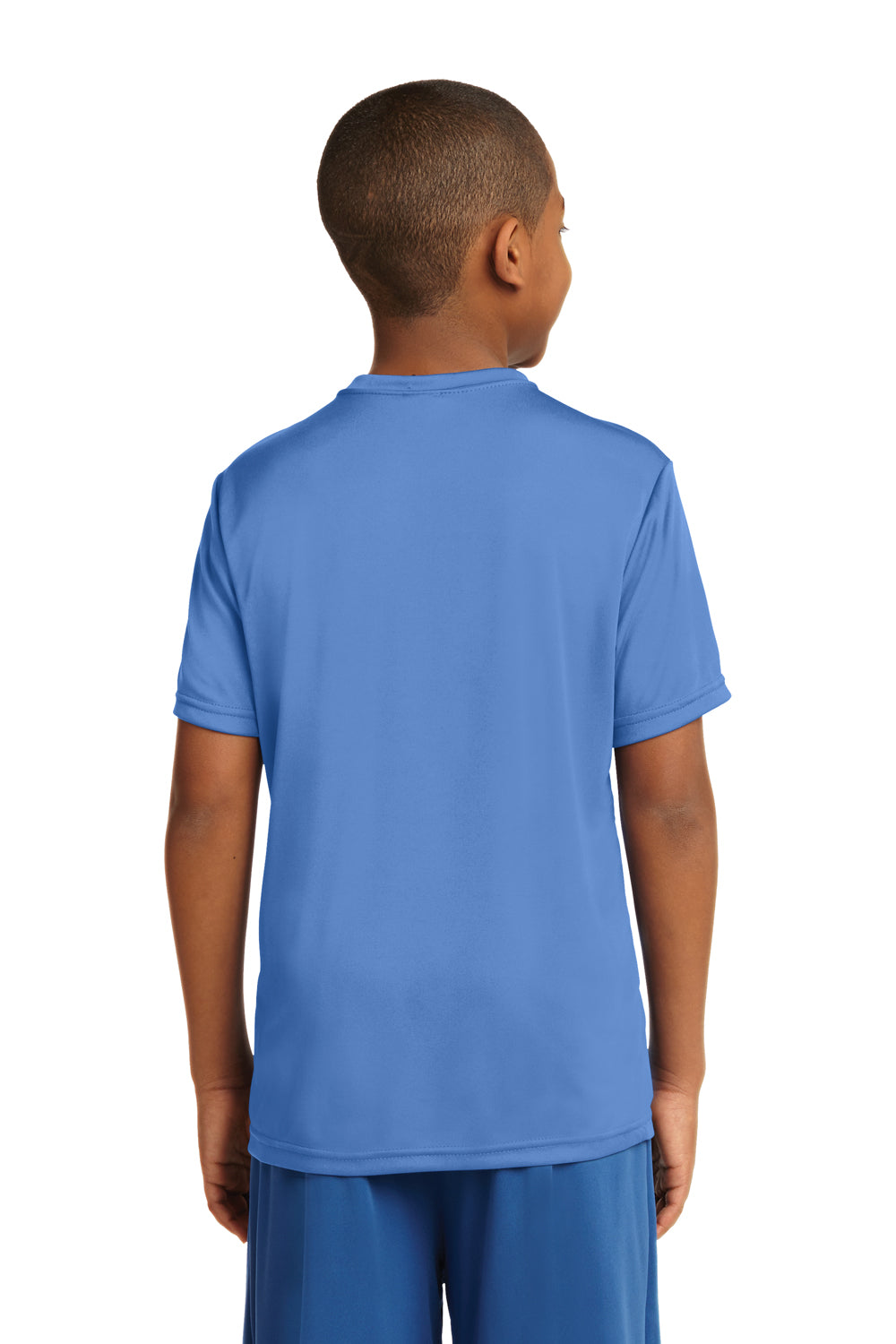Sport-Tek YST350 Youth Competitor Moisture Wicking Short Sleeve Crewneck T-Shirt Carolina Blue Back