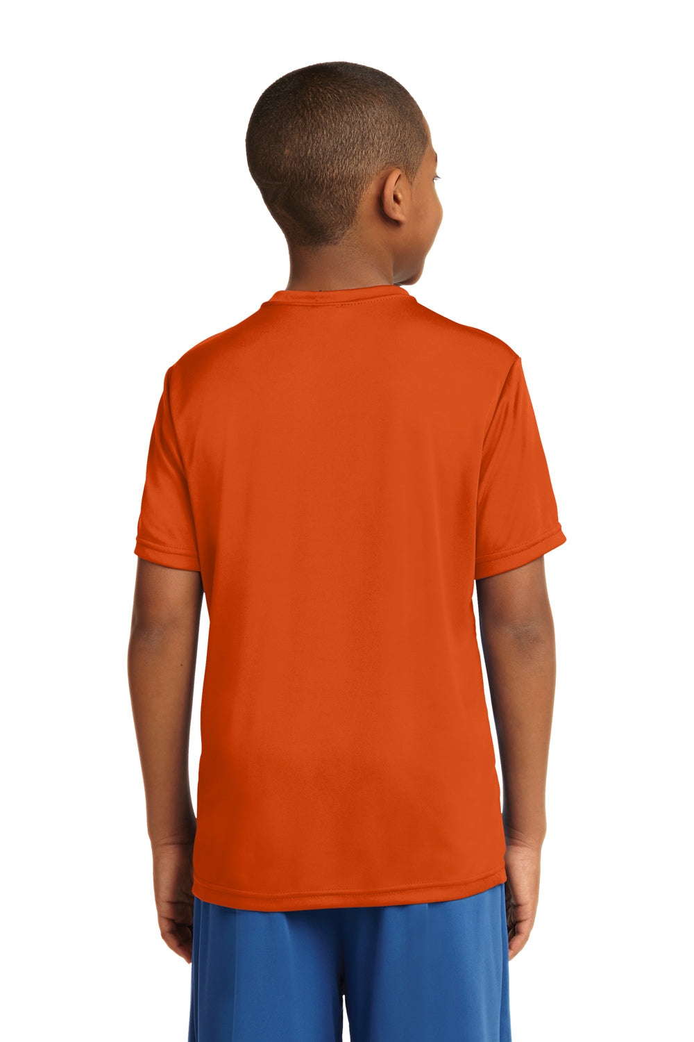 Sport-Tek YST350 Youth Competitor Moisture Wicking Short Sleeve Crewneck T-Shirt Orange Back