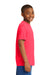 Sport-Tek YST350 Youth Competitor Moisture Wicking Short Sleeve Crewneck T-Shirt Hot Coral Pink Side