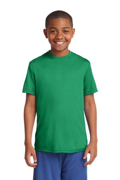 Sport-Tek YST350 Youth Competitor Moisture Wicking Short Sleeve Crewneck T-Shirt Kelly Green Front