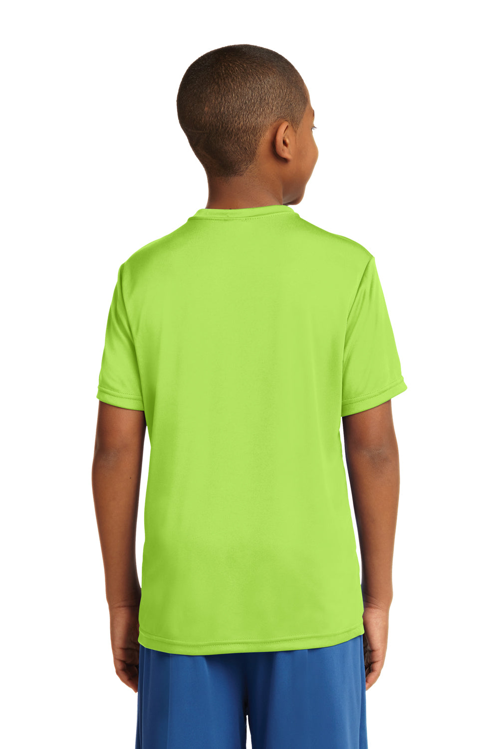 Sport-Tek YST350 Youth Competitor Moisture Wicking Short Sleeve Crewneck T-Shirt Lime Green Back