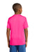 Sport-Tek YST350 Youth Competitor Moisture Wicking Short Sleeve Crewneck T-Shirt Neon Pink Back