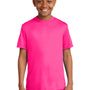 Sport-Tek Youth Competitor Moisture Wicking Short Sleeve Crewneck T-Shirt - Neon Pink