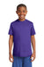 Sport-Tek YST350 Youth Competitor Moisture Wicking Short Sleeve Crewneck T-Shirt Purple Front