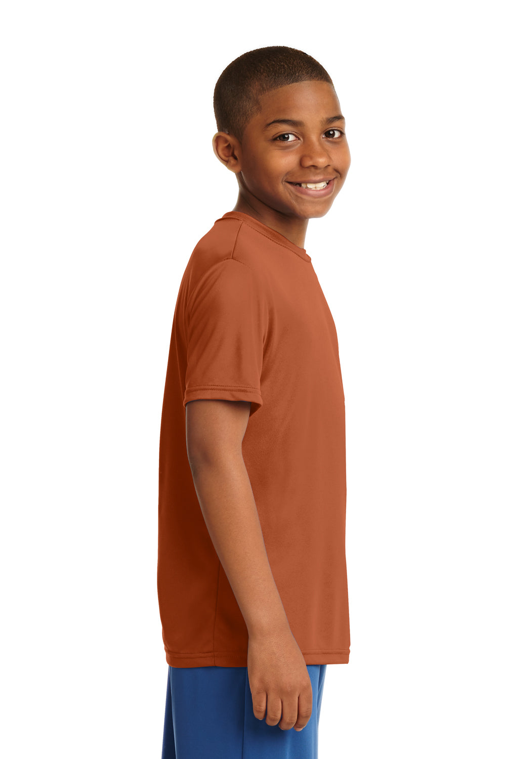 Sport-Tek YST350 Youth Competitor Moisture Wicking Short Sleeve Crewneck T-Shirt Texas Orange Side