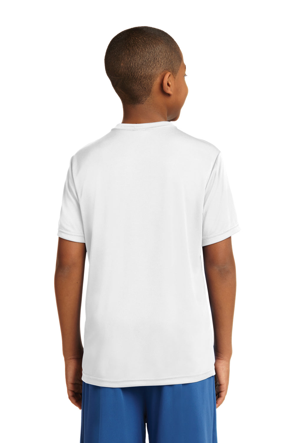 Sport-Tek YST350 Youth Competitor Moisture Wicking Short Sleeve Crewneck T-Shirt White Back