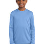 Sport-Tek Youth Competitor Moisture Wicking Long Sleeve Crewneck T-Shirt - Carolina Blue