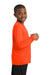 Sport-Tek YST350LS Youth Competitor Moisture Wicking Long Sleeve Crewneck T-Shirt Neon Orange Side