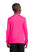 Sport-Tek YST350LS Youth Competitor Moisture Wicking Long Sleeve Crewneck T-Shirt Neon Pink Back