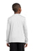Sport-Tek YST350LS Youth Competitor Moisture Wicking Long Sleeve Crewneck T-Shirt White Back