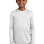 Sport-Tek Youth Competitor Moisture Wicking Long Sleeve Crewneck T-Shirt - White