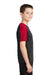 Sport-Tek YST354 Youth Competitor Moisture Wicking Short Sleeve Crewneck T-Shirt Black/Red Side
