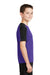Sport-Tek YST354 Youth Competitor Moisture Wicking Short Sleeve Crewneck T-Shirt Purple/Black Side