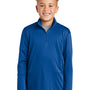 Sport-Tek Youth Competitor Moisture Wicking 1/4 Zip Sweatshirt - True Royal Blue