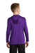 Sport-Tek YST358 Youth Competitor Moisture Wicking Long Sleeve Hooded T-Shirt Hoodie Purple Back
