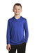 Sport-Tek YST358 Youth Competitor Moisture Wicking Long Sleeve Hooded T-Shirt Hoodie Royal Blue Front