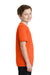 Sport-Tek YST360 Youth Contender Heather Moisture Wicking Short Sleeve Crewneck T-Shirt Orange Side