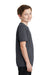 Sport-Tek YST360 Youth Contender Heather Moisture Wicking Short Sleeve Crewneck T-Shirt Graphite Grey Side