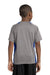 Sport-Tek YST361 Youth Contender Heather Moisture Wicking Short Sleeve Crewneck T-Shirt Vintage Grey/Royal Blue Back