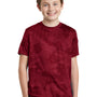 Sport-Tek Youth CamoHex Moisture Wicking Short Sleeve Crewneck T-Shirt - Deep Red