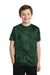 Sport-Tek YST370 Youth CamoHex Moisture Wicking Short Sleeve Crewneck T-Shirt Forest Green Front