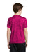 Sport-Tek YST370 Youth CamoHex Moisture Wicking Short Sleeve Crewneck T-Shirt Fuchsia Pink Back