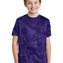 Sport-Tek Youth CamoHex Moisture Wicking Short Sleeve Crewneck T-Shirt - Purple