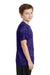 Sport-Tek YST370 Youth CamoHex Moisture Wicking Short Sleeve Crewneck T-Shirt Purple Side