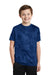 Sport-Tek YST370 Youth CamoHex Moisture Wicking Short Sleeve Crewneck T-Shirt Royal Blue Front