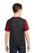 Sport-Tek YST371 Youth CamoHex Moisture Wicking Short Sleeve Crewneck T-Shirt Black/Red Back