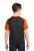 Sport-Tek YST371 Youth CamoHex Moisture Wicking Short Sleeve Crewneck T-Shirt Black/Orange Back