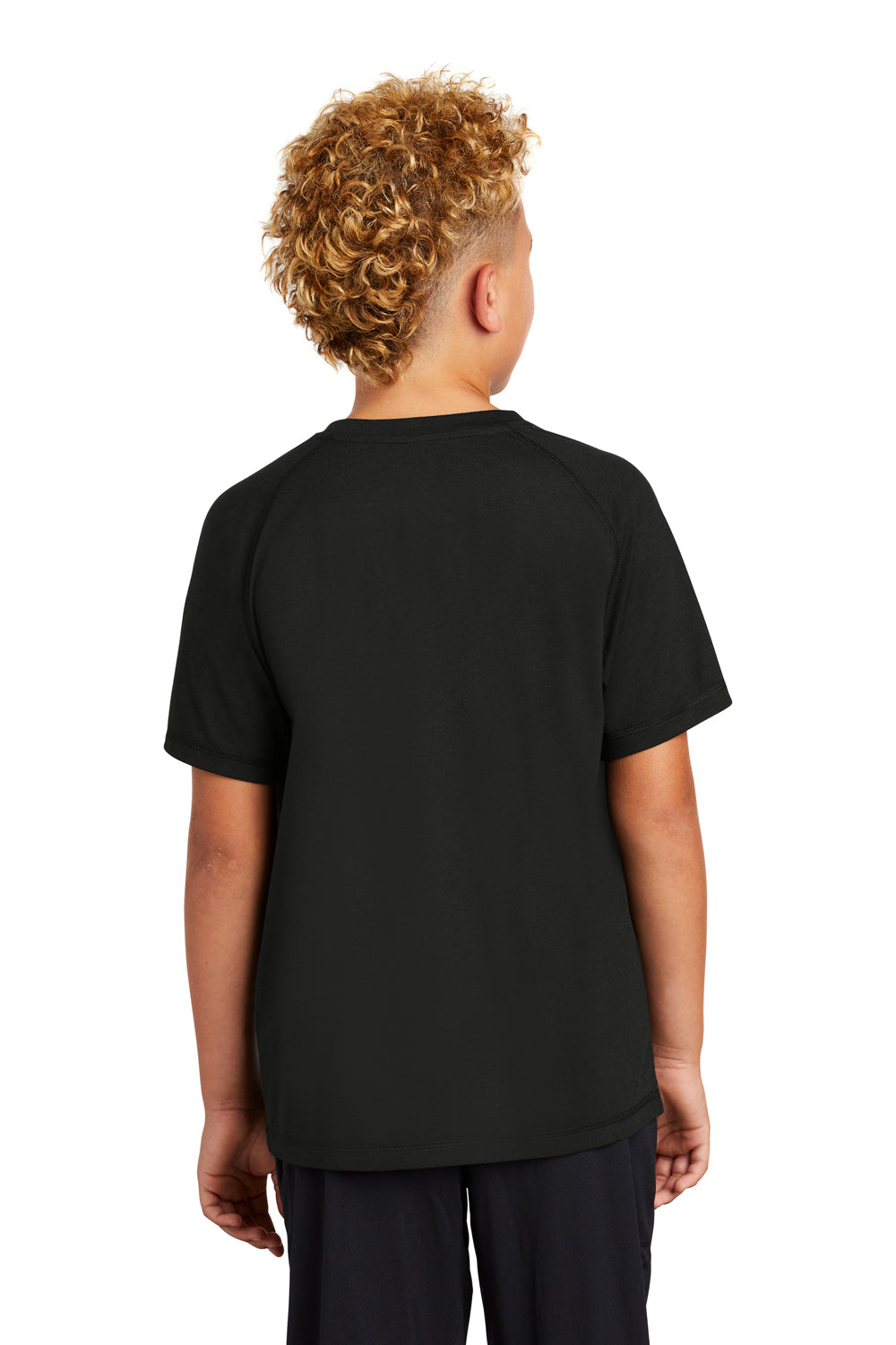 Sport-Tek YST400 Youth Moisture Wicking Short Sleeve Crewneck T-Shirt Black Back