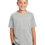 Sport-Tek Youth Moisture Wicking Short Sleeve Crewneck T-Shirt - Heather Light Grey