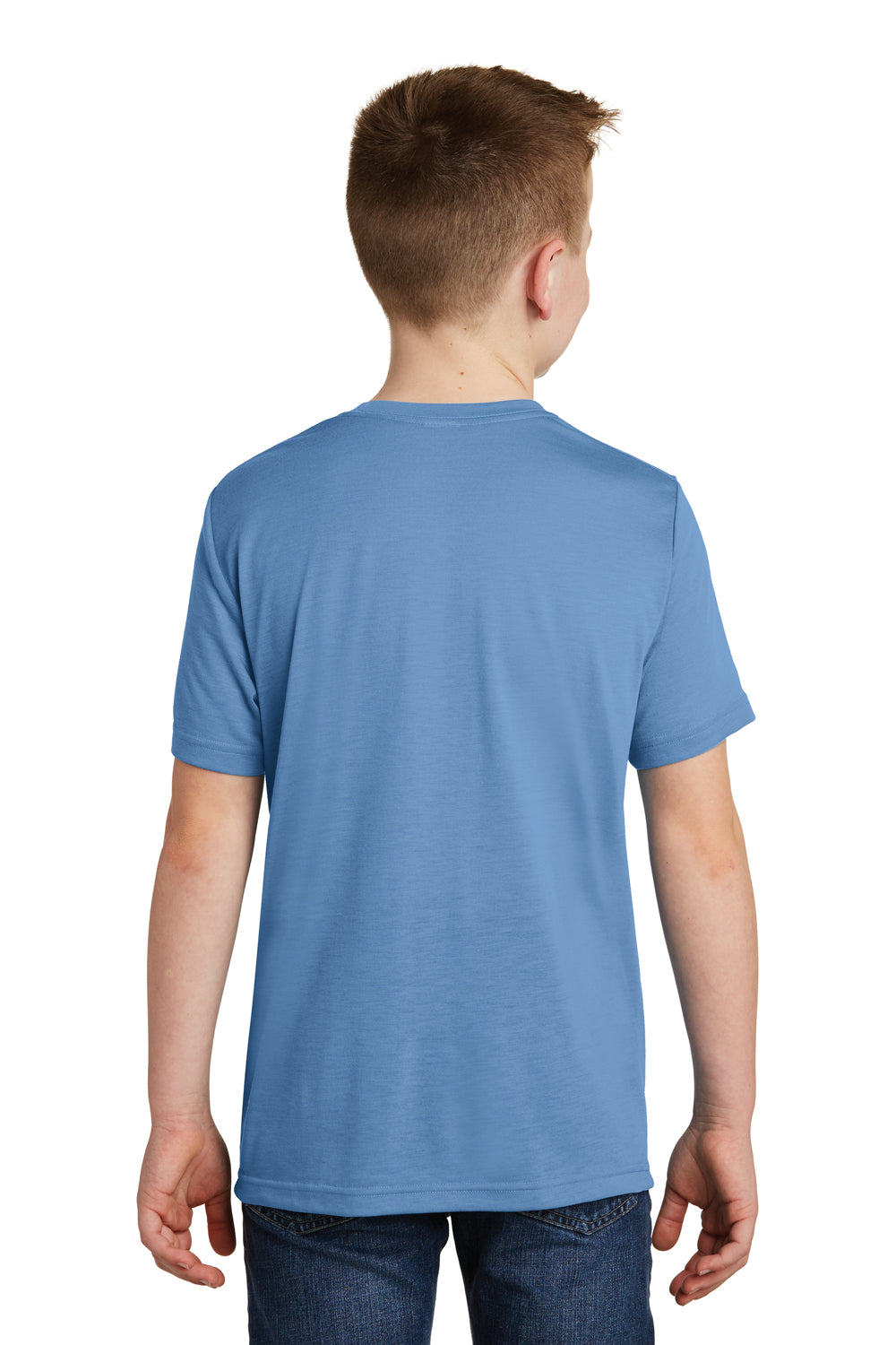 Sport-Tek YST450 Youth Competitor Moisture Wicking Short Sleeve Crewneck T-Shirt Carolina Blue Back