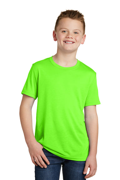 Sport-Tek YST450 Youth Competitor Moisture Wicking Short Sleeve Crewneck T-Shirt Neon Green Front