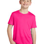 Sport-Tek Youth Competitor Moisture Wicking Short Sleeve Crewneck T-Shirt - Neon Pink - Closeout